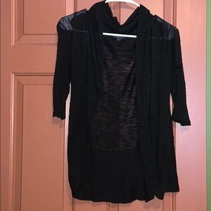 Black shear cardigan